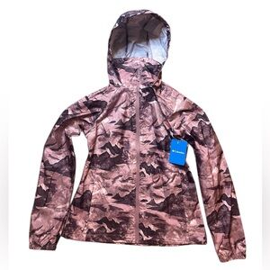 Columbia Womens Small Access Point Printed Packable Rain Jacket With Pockets NWT